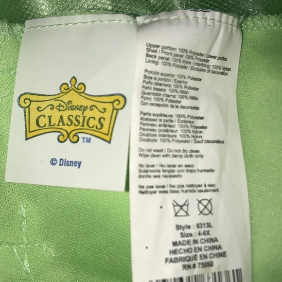 DISNEY CLASSICS TINKER BELL costume size 4-6X - Picture 4 of 7